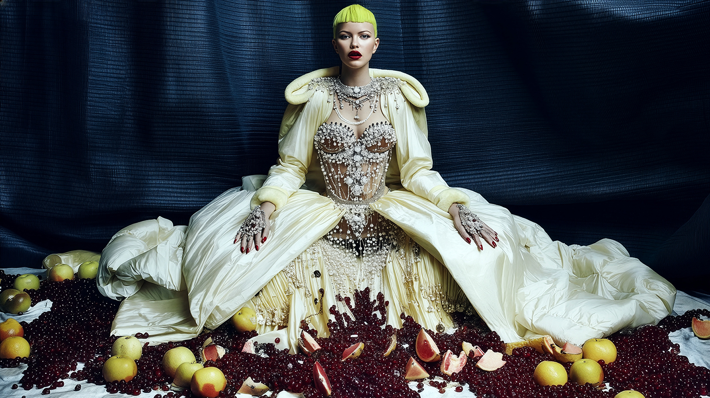 A symbolic image created by Maria Lankina with AI for The Trouble with Being More Than One Thing, a critical essay on feminine image, visibility, contradiction, and the cost of being read too quickly.